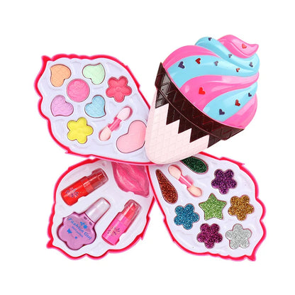Girl Ice Cream Cosmetics Princess Cosmetics Box Ice Cream Box Lipstick Children's Toys Children's Games Baby Cosmetics Set