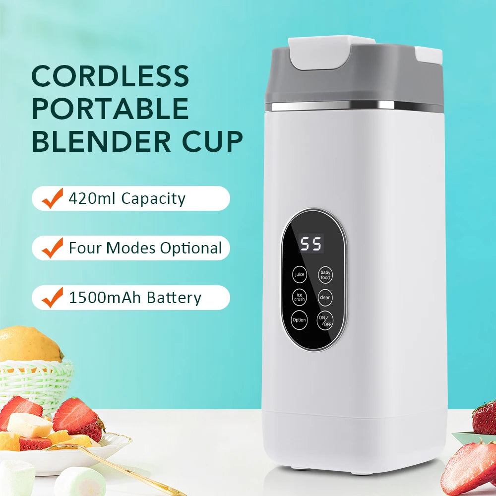Portable Juicer Mini Electric Blender Multifunction Juice Maker Machine Fruit Mixers Extractors Smoothies Mixer 12 Blades