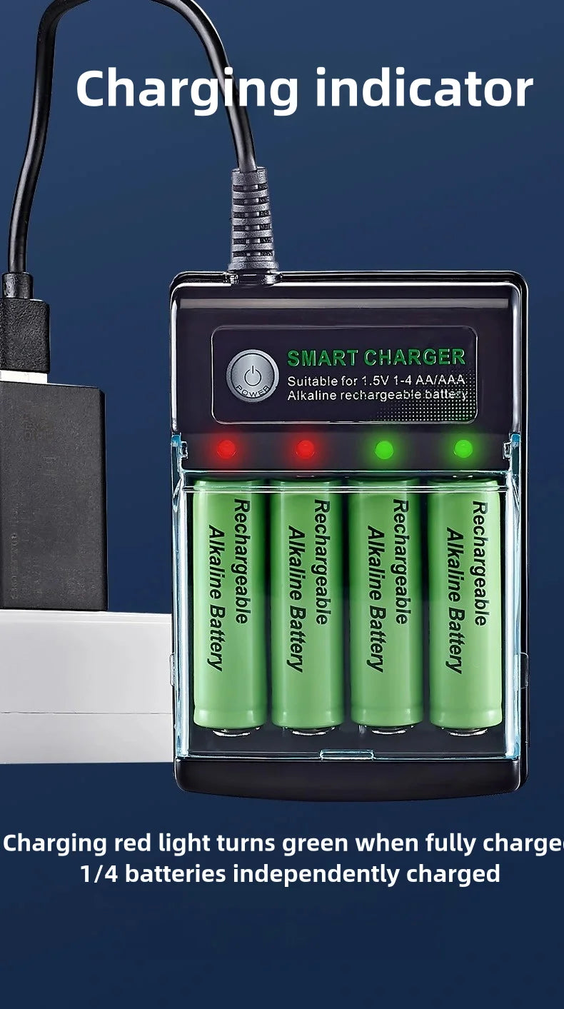 Original Rechargeable Battery 1.5V AA9800mAh+AAA8800mAh+Charger for Computer Clock Radio Video Game Digital Camera AA AAAbattery