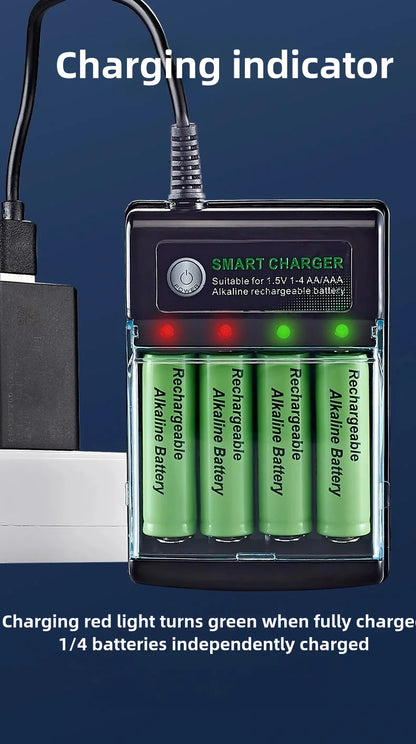 Original Rechargeable Battery 1.5V AA9800mAh+AAA8800mAh+Charger for Computer Clock Radio Video Game Digital Camera AA AAAbattery