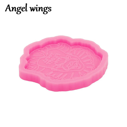 DY1206 African Tribal Symbols Badge Reel Mold Epoxy Resin, Medical,Medical, Physical Therapy, Pharmacy Nursing Chocolate Moulds