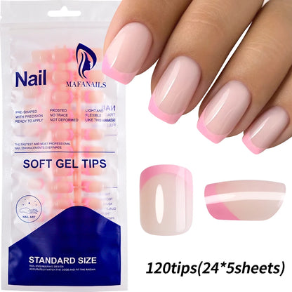 576pcs/Box Colorful Fake Nails Black Red Design Fake Nail Oval Short Square Press On False Nails Mixed Full Cover Nail Tips