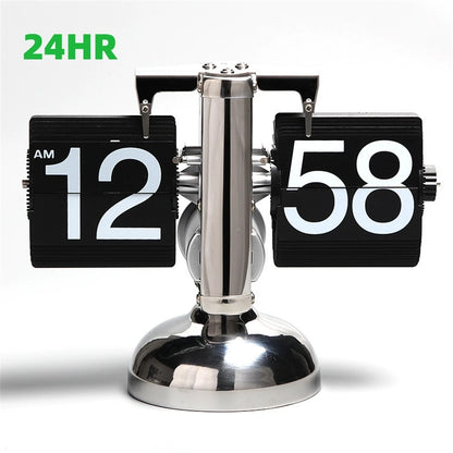A Flipping Clock with Page Turning Automatically for Modern Home Decoration Full of Sense of Technology Retro Table Clock