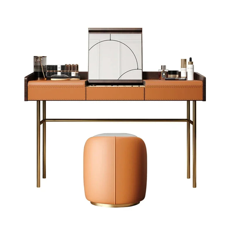 Living Room Vanity Table Nail Makeup Drawers Bedroom Storage Luxury Dressing Table European Mesa De Maquillaje Trendy Furniture