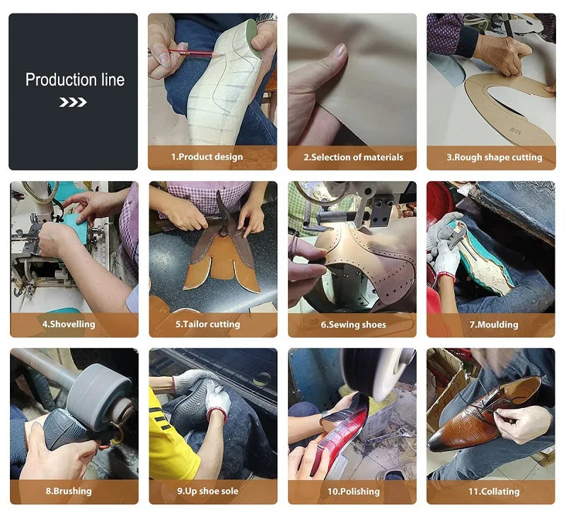 Men Dress Shoes  Formal Office Oxford Wedding Party Matches Suit Zapatos De Hombre High Grade Genuine Leather handmade Man shoes