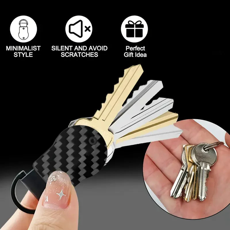 Key Organizer Compact Key Holder Metal Key Chain Minimalist key case key holder for keychain Secures 1-5 Keys