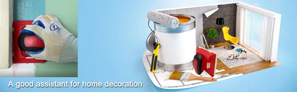Paint Edge Trimmer Plastic Trim Paint Edger Professional Wall Corner Pad Painter Ceiling Hand Painting Brush with Handle Brushes