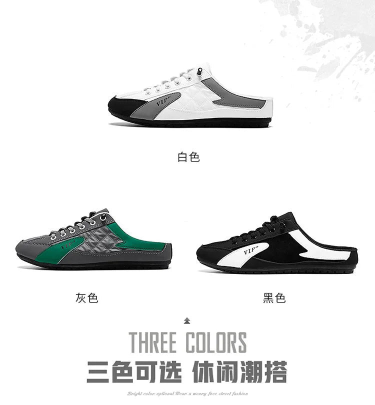 Half Slipper for Men Classic Summer Casual Shoes Men's Flat Shoe Slippers Concise Men Sneakers