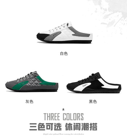 Half Slipper for Men Classic Summer Casual Shoes Men's Flat Shoe Slippers Concise Men Sneakers