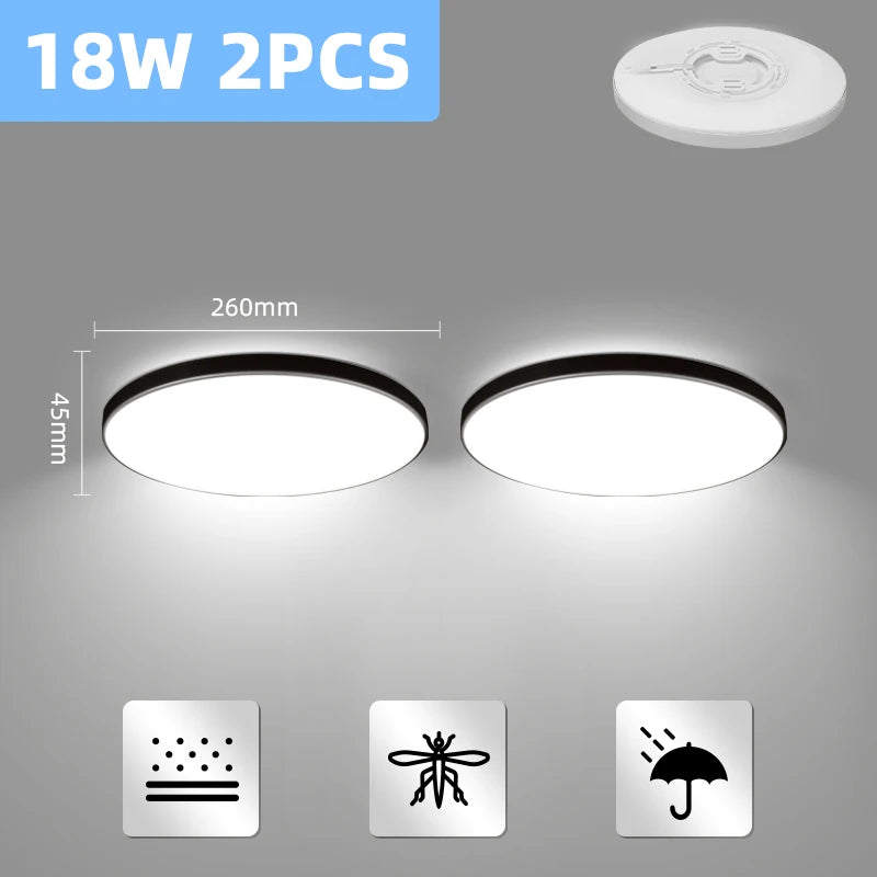Led Ceiling Lights Ultra Thin LED Ceiling Lamps Modern Panel Light  30W 50W 72W Downlights for Living Room Bedroom Kitchen Home