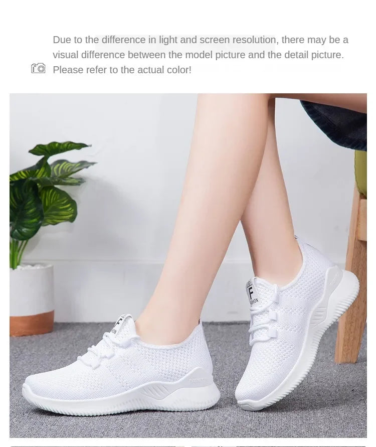2024 Sports Running Shoes Women's Mesh Breathable Walking Women's Sports Shoes Comfortable and Fashionable Casual Sports Shoes