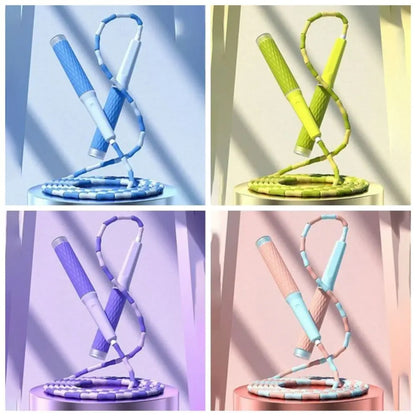 Strong Flexibility Skipping Rope Not Entangled Adjustable Soft Beaded Segmented Fitness Jump Rope Unisex Environment Protection