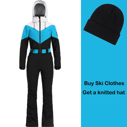 Snow Suites Winter 1PS Snowboard Wear Sports Women Snowsuits 2025 Female Windproof Skiing Suites Hooded Waterproof Ski Clothing