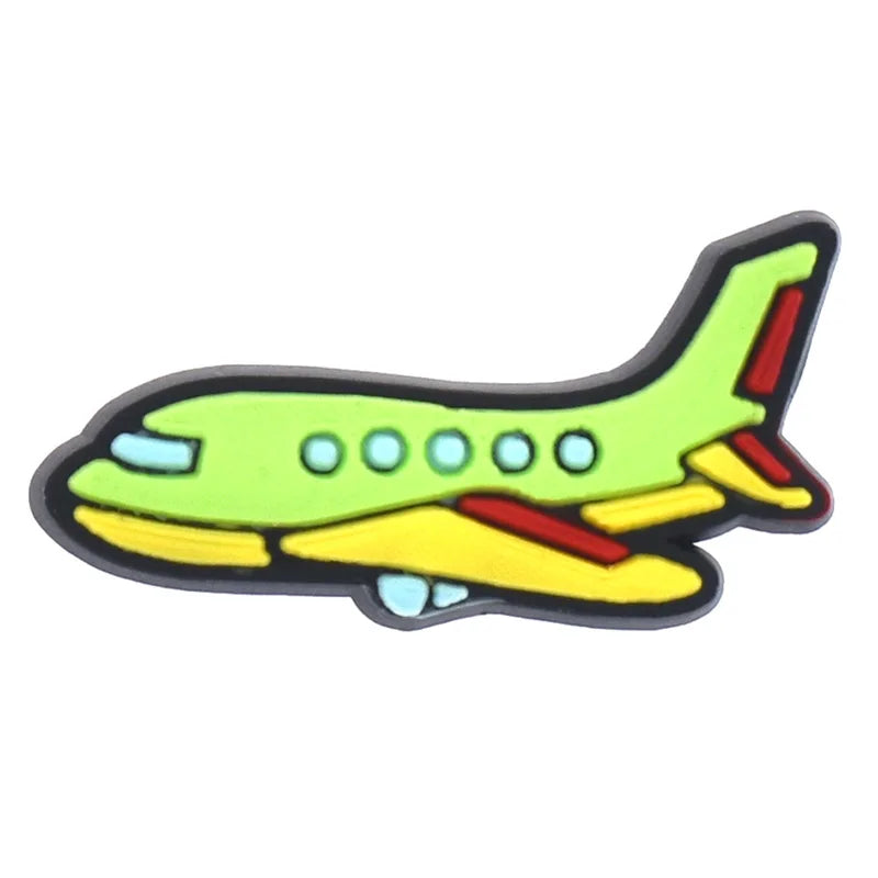 Airplane Shoe Charms for Crocs Accessories Charms Clogs Bubble Slides Shoe DIY Decoration Kids Party Gifts
