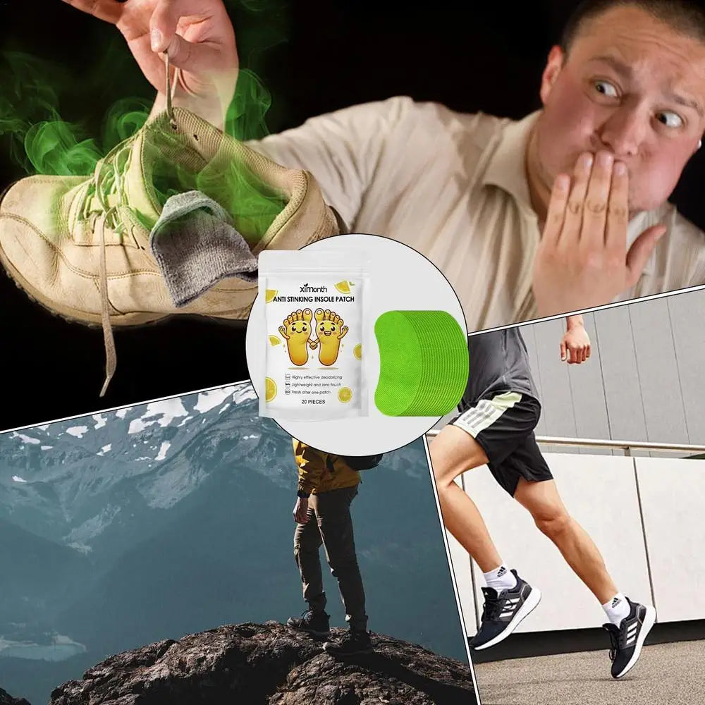 Shoes Smell Remover Patch Insole Patches Odor Removal Patch 20 Pcs Shoes Odor Eliminator Long-Lasting Sneaker Deodorizer Smell