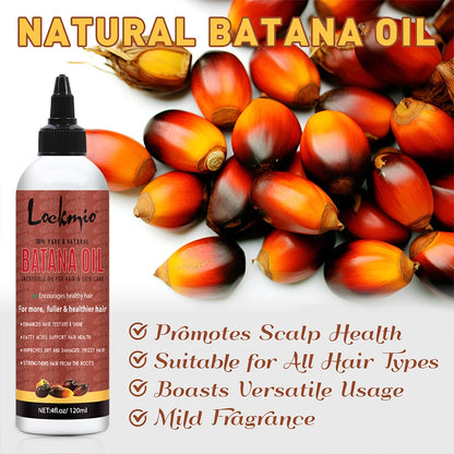 3pcs/set Hair Care Products for Women Moisturize Nourish Rosemary Oil Natural Batana Oil & Chebe Serum Anti-frizz Treatment Hair