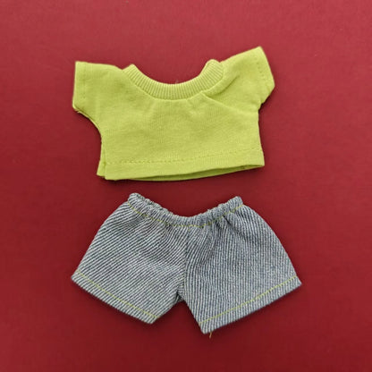 Labubu 3.0 Doll 15/17cm Hoodie with Jeans Set Outfit Accessories for Ropa Labubu