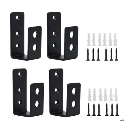 Door Barricades Clamps Brackets Set Us-Shaped Bar Security Door Locks Supports for Home Barn Shed Garage Gate Door