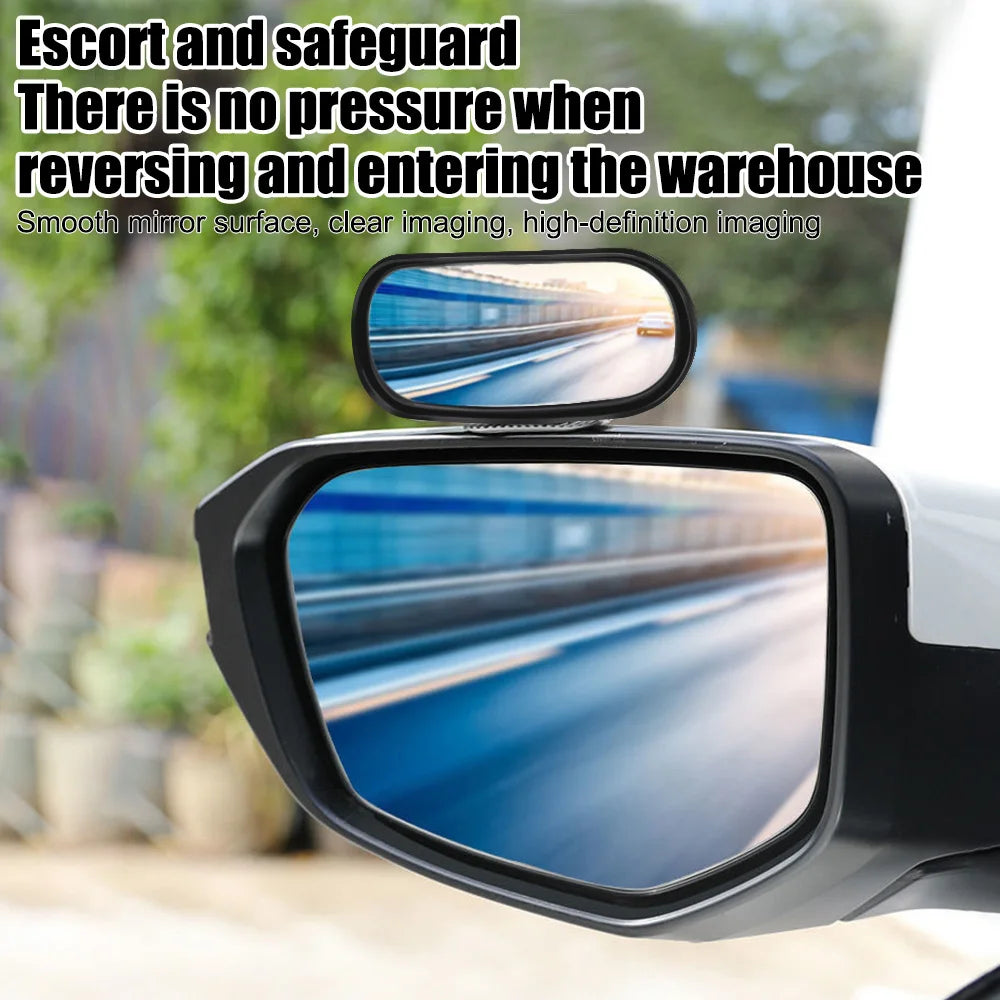 Universal Car Accessories Car Mirror Auxiliary Rear View Mirror Wide Angle Side Rear Mirrors Reverse Blind Spot 360° Adjustable