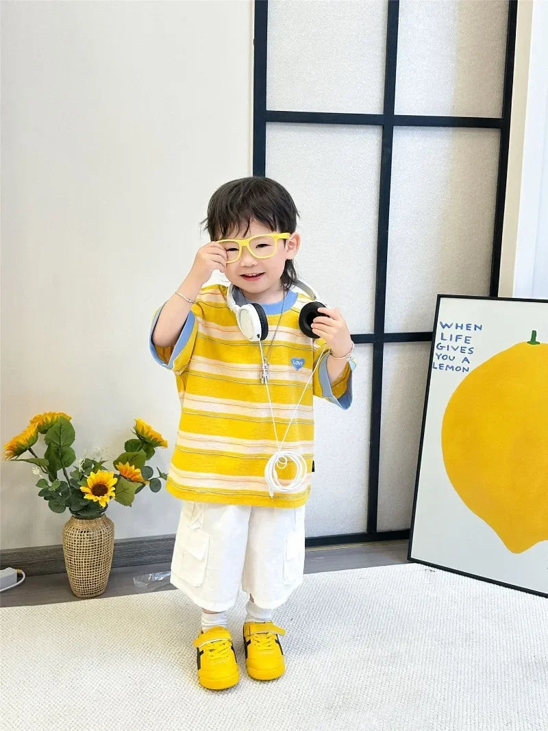 Summer Family T Shirts Parent-child Clothes Mother Father and Daughter Son Boy Girl Matching Tee Shirt Tops Baby Cotton Bodysuit