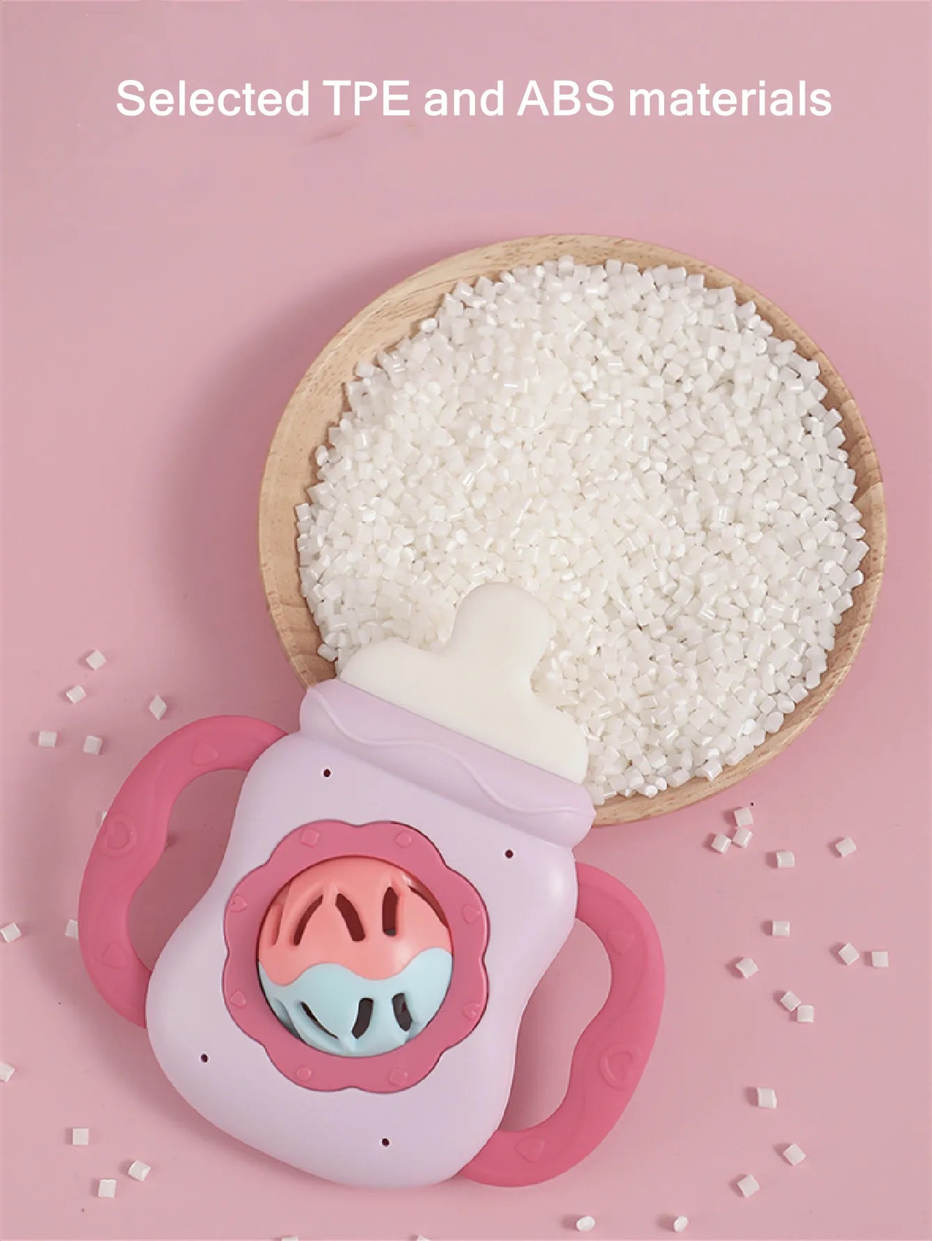 Baby Rattle Toy Milk Nursing Bottle Shaped Hand Bell Can Be Grabbed And Bitten Teether Newborn Can Bite Teether Newborn Gift