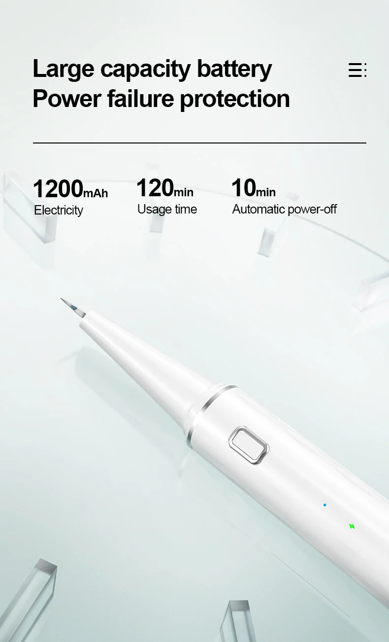 Electric Dental Scaler For Teeth 4 LED Tartar Stain Ultrasonic Tooth 1200mAh Clean Stone Health Care 4 Axis IPX7