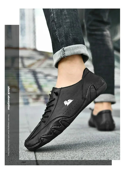 Men's Shoes 2025 Spring  Autumn New Business Casual Leather Shoes Men's Single Shoes Simple British Loafers Trendy Travel Shoes