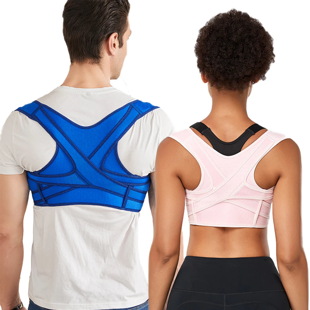 Posture Corrector Adjustable Upper Back Brace Breathable Back Support Straightener for Neck Shoulder Clavicle Lumbar Pain Relief