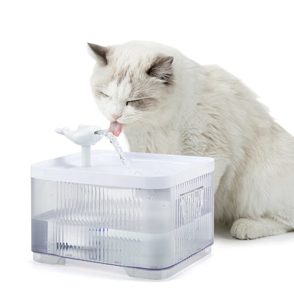 Cat&Dog Water Fountain Auto Filter Transparent Drinker USB Electric Mute Recirculate Filtering Large Capacity Water Dispenser