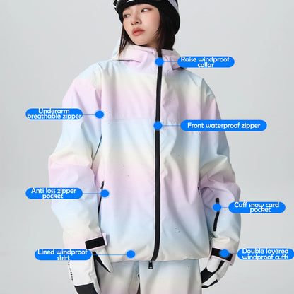 Winter Couple Skiing Suites New Warm Woman Snow Set Outdoor Ski Sport Suit Men Windproof Snowboard Tracksuit Loose Snow Clothing