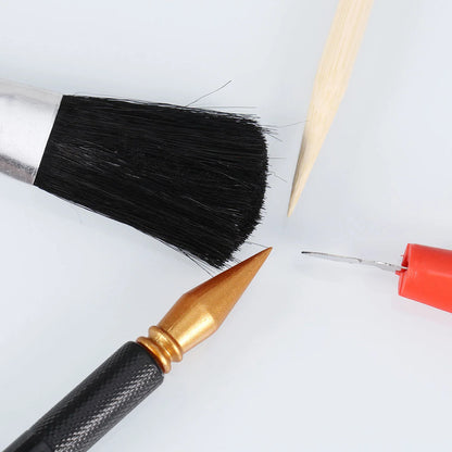 4 Pcs Scratch Painting Tool Wooden Stylus Pen Supplies Craft Kit Drawing Instruments Teaching Tools Educational Equipment