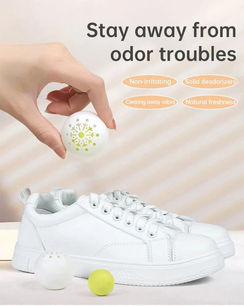 Deodorant Balls For Shoes Multifunction Jasmine Scent Fresheners Footwear Shoe Closet Toilet Deodorization Long-lasting Aromatic