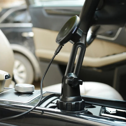 15W Magnetic Wireless Car Mount For MagSafe Cup Holder Car Phone Mount For IOS Phone 12/13/14