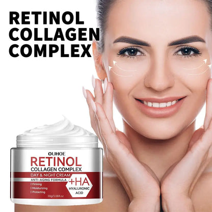 30g Retinol Face Cream Moisturizing Hyaluronic Acid Facial Cream Skincare Face Creams Collagen Bouncy Pearl Cream