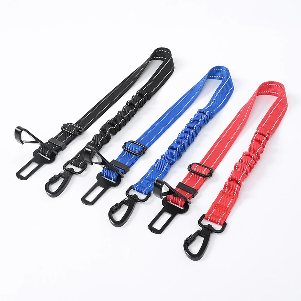 Adjustable Pet Dog Car Seat Belt Safety Leash Vehicle Belts Reflective Nylon Rope Harness Dog Accessories for Small Large Dogs