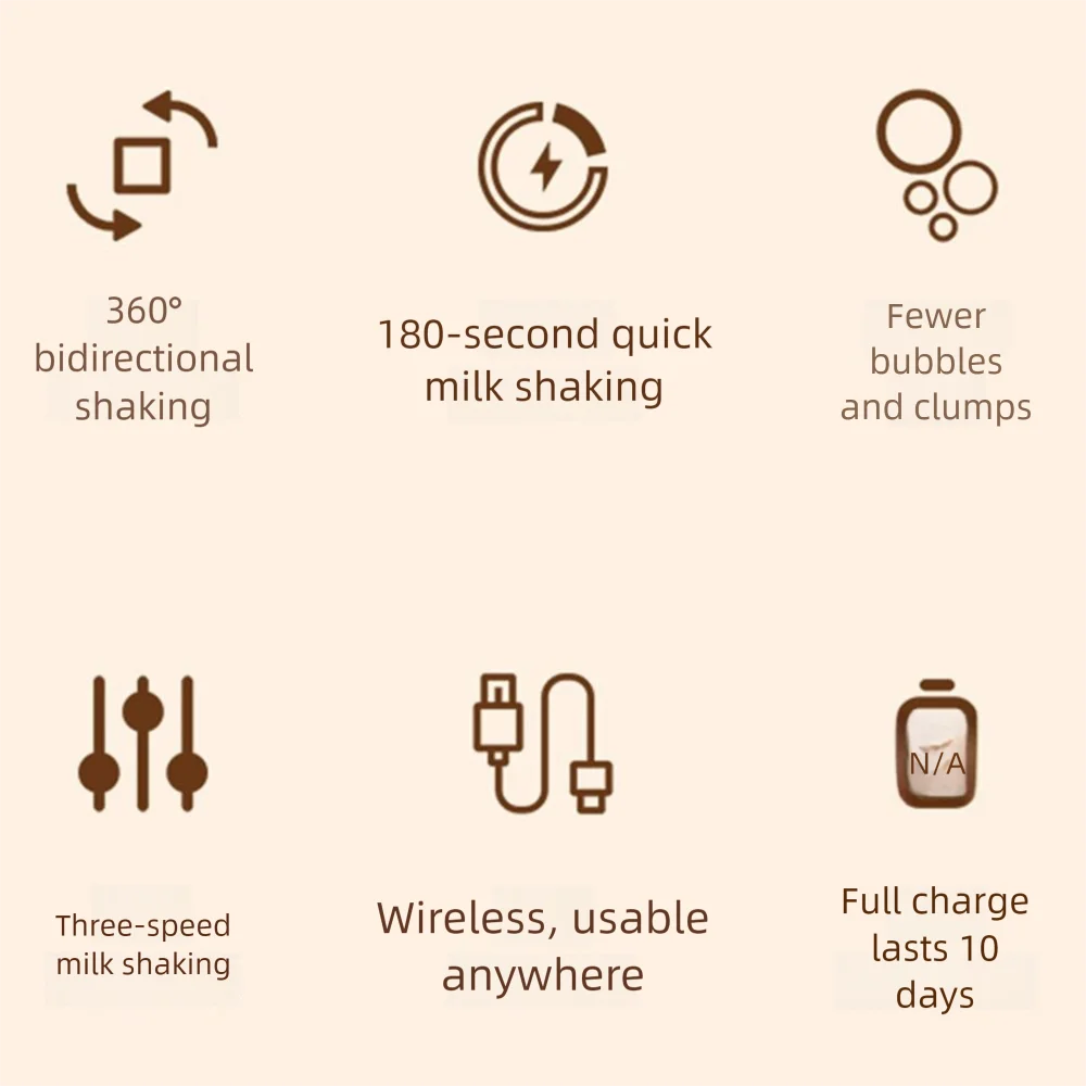 Adjustable Electric Baby Milk Blender Without Lumps Low Noise Electric Powder Mixer Easy To Use 3 Modes Milk Preparation Machine