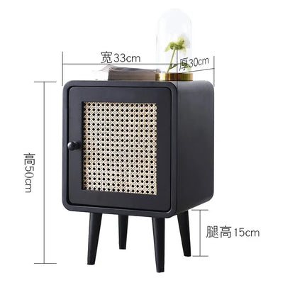 Bedroom Rattan Nightstands Modern Storage Box Organizers Small Space Nightstands Rustic Center Moveis Para Casa Room Decoration