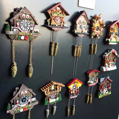 Beautiful Fridge Magnets Souvenir Cuckoo Clock Fridge Magnet Refrigerator Stickers Decorative Magnets Magnetico Refrigerador