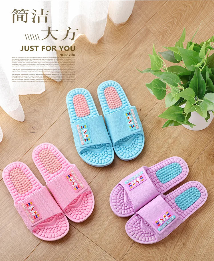 Soles massage slippers men's acupoints soles soles soles home indoor antiskid home lovers men's home cool slippers