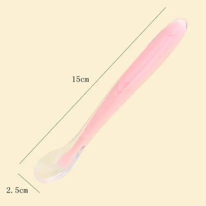 1pcs Silicone Spoon for Baby Infant Feeder Spoons for Children Kids Soft Safety Feeding Spoons BPA Free Baby Utensils Flatware