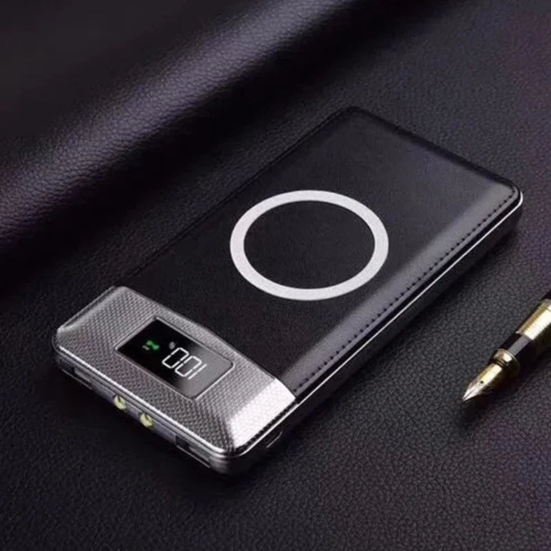 2025 New 10000mAh/20000mAh Four Color Wireless Mobile Power Bank External Battery Built in Charger Mobile Power Bank for iPhone