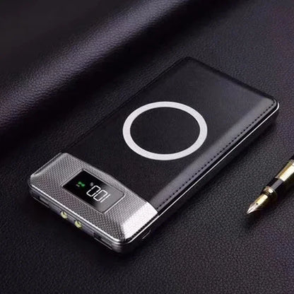 2025 New 10000mAh/20000mAh Four Color Wireless Mobile Power Bank External Battery Built in Charger Mobile Power Bank for iPhone