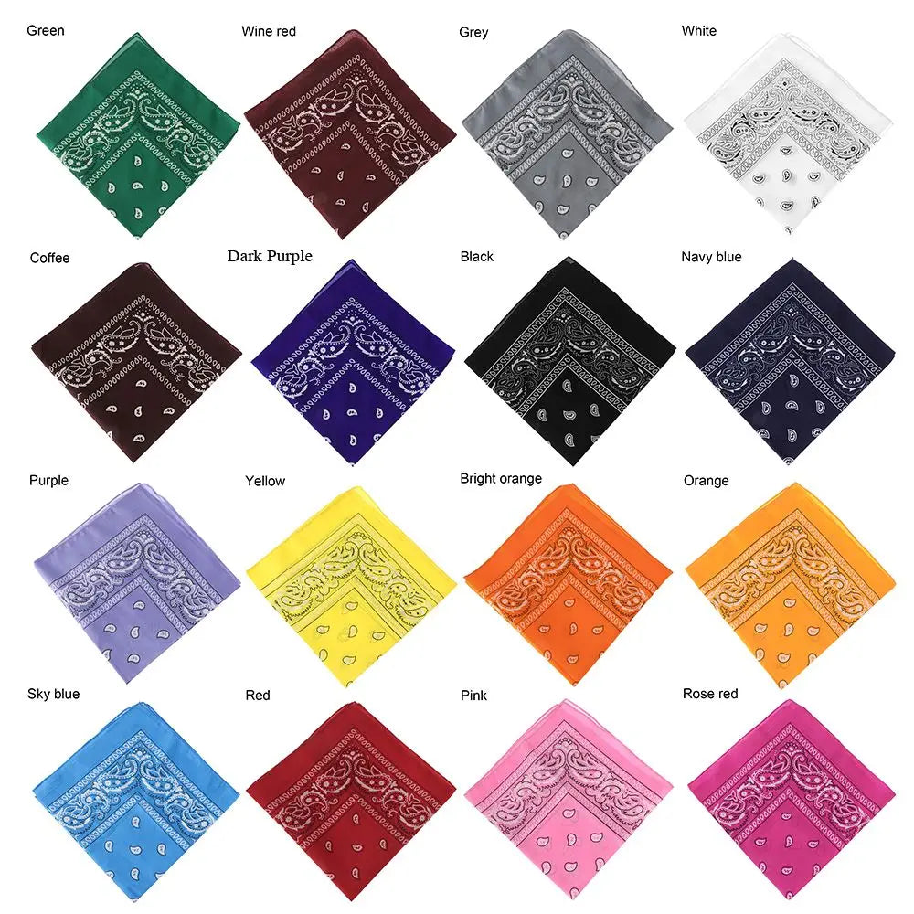 Sports Supplies Handkerchief Neck Scarf Printed Square Scarves Paisley Bandana Hair Band Wristband