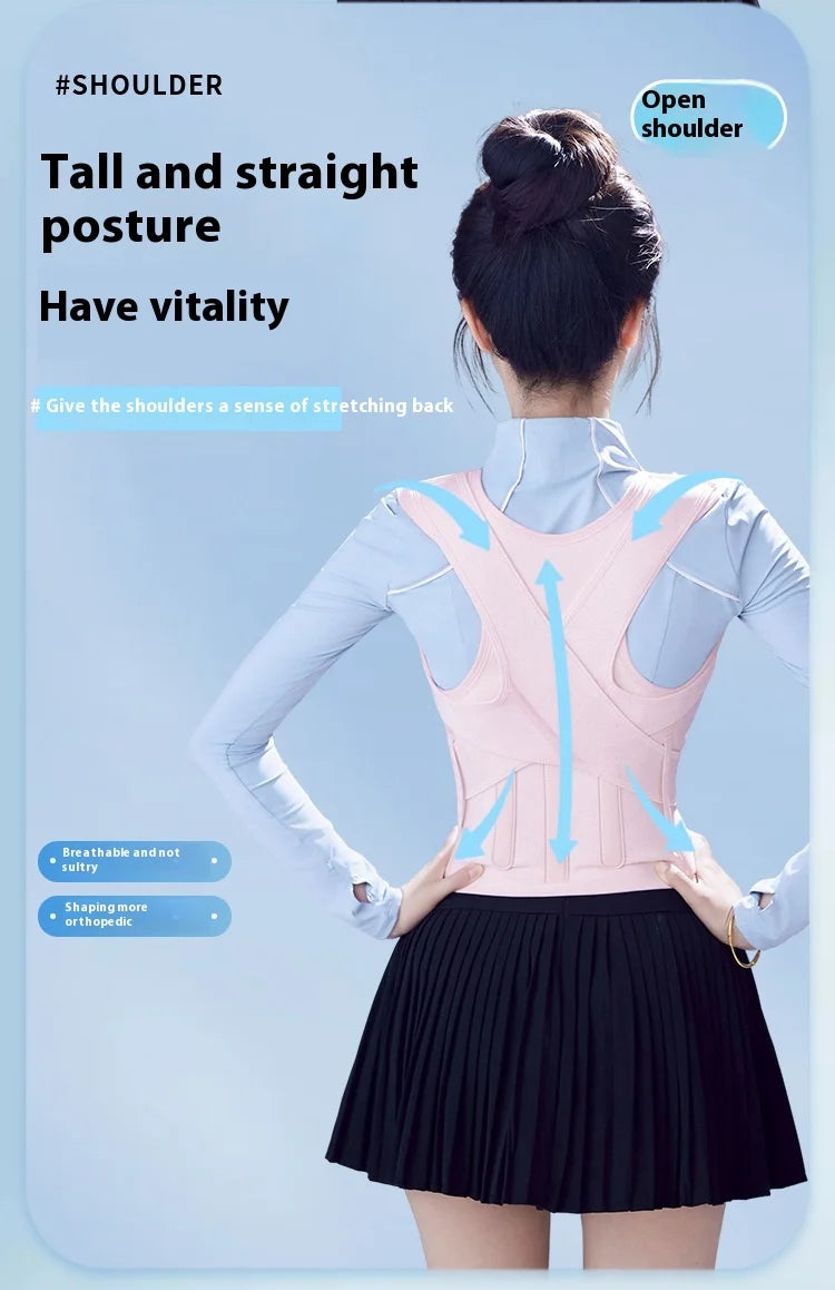 AIQUE Back Posture Corrector Lumbar Pad Waist Support Hunchback Spinal Orthopedic Straps Correct UNISEX Back Brace For Adult