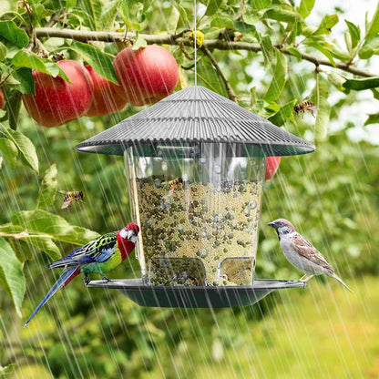 Bird Feeder For Outdoors Hanging Heavy Duty Weather Resistance Wild Bird Feeder Ideas For Bird Lovers Food Container With Rope