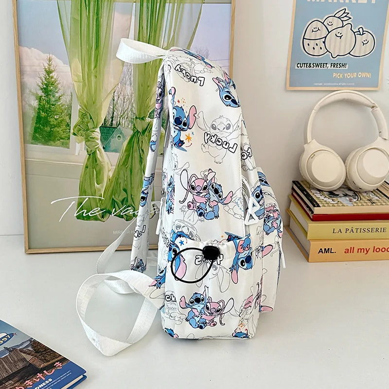 New Student Backpacks Stitch Printed Schoolbags Trendy Backpacks Large-capacity Lightweight Student Casual Bags Anime Schoolbags