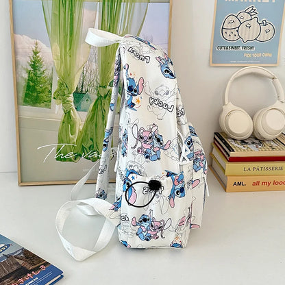 New Student Backpacks Stitch Printed Schoolbags Trendy Backpacks Large-capacity Lightweight Student Casual Bags Anime Schoolbags