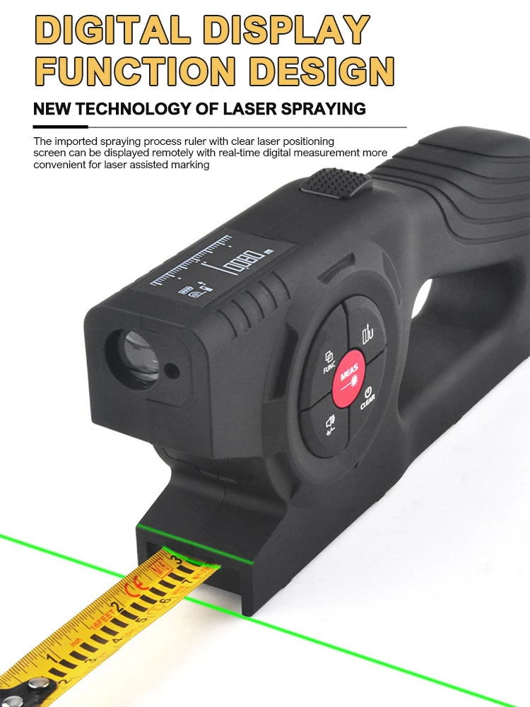 T1 Digital Tape Measure Professional Accurate Measuring Tool Green Laser E-Paper Measuring List Measurements Range Laser 0.2-50m