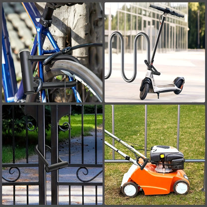 Bike Lock Heavy Duty Anti Theft Bike U Lock with Security Steel Cable Shackle Bicycle U-Locks with Key & Sturdy Mounting Bracket