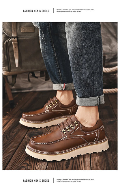 Outdoor Hiking Shoes Men Sneakers Summer Slip on Casual Men Shoes Breathable Suede Leather Shoe Anti-skid Walking Shoes Footwear